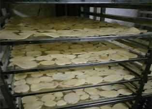 土豆片烘干工藝